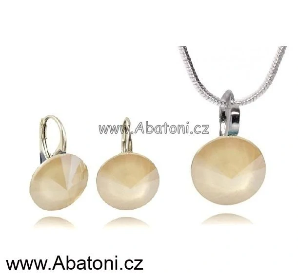 Swarovski Elements Rivoli vlepený krystal 12mm - Stříbrné náušnice visací zelené kulaté 31106.3 Emerald (zelená tmavá, smaragdová, brčálová)