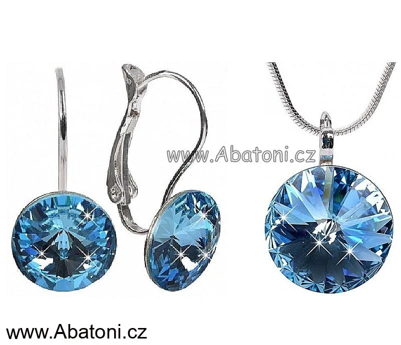 Swarovski Elements Rivoli vlepený krystal 12mm - Ocelové náušnice visací černé kulaté 31106.3 Jet (černá) 