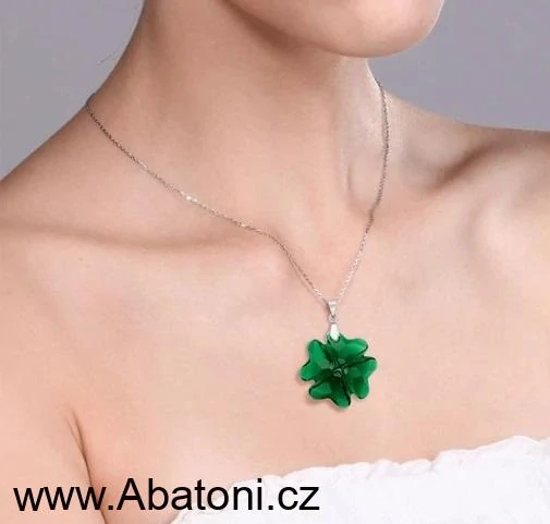 Swarovski Elements Clover krystal 23mm - Stříbrné náušnice visací růžový čtyřlístek 31262.1 Light Rose (růžová světlá) 