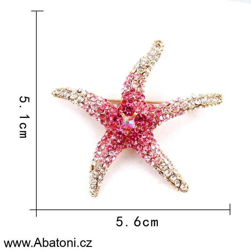 Gaira® Brož Hvězdice 312212-14 růžová - pink star fish