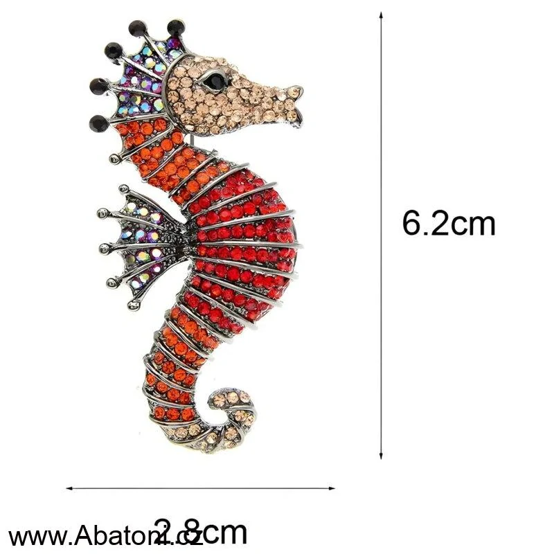 Gaira® Brož Mořský koník 340042 zeleno modrý - blue sea horse