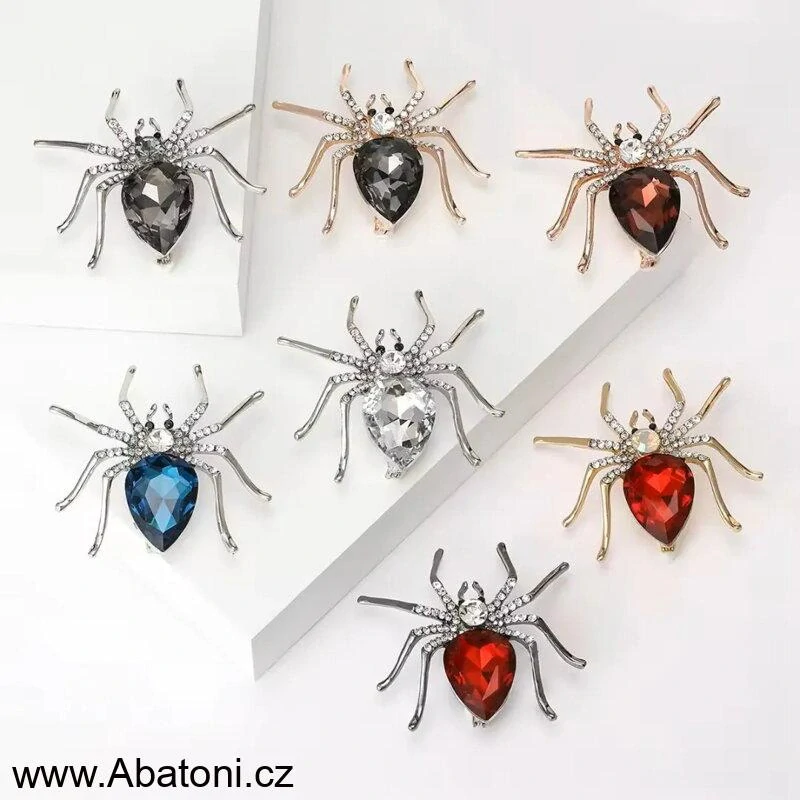 Gaira® Brož Pavouk 312934 Gold červený - red spider