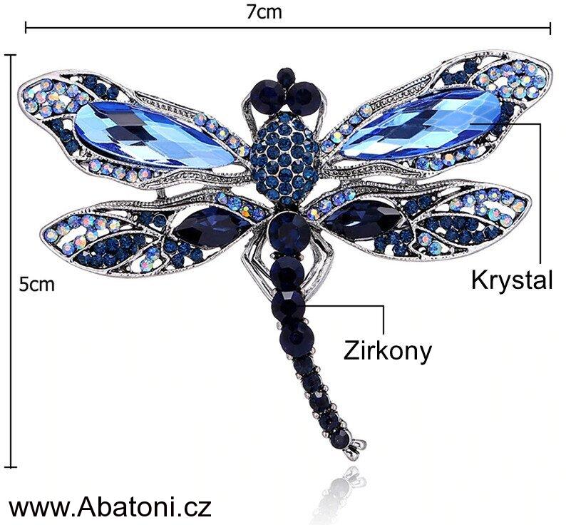 Gaira® Brož Vážka 307265 modrá - blue dragonfly