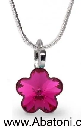 Swarovski Elements Flower - Stříbrná sada (set, souprava) náušnice a přívěsek s řetízkem modrá kytička, květinka 39143.3 Aquamarine (modrá světlá, azurová, nebeská)