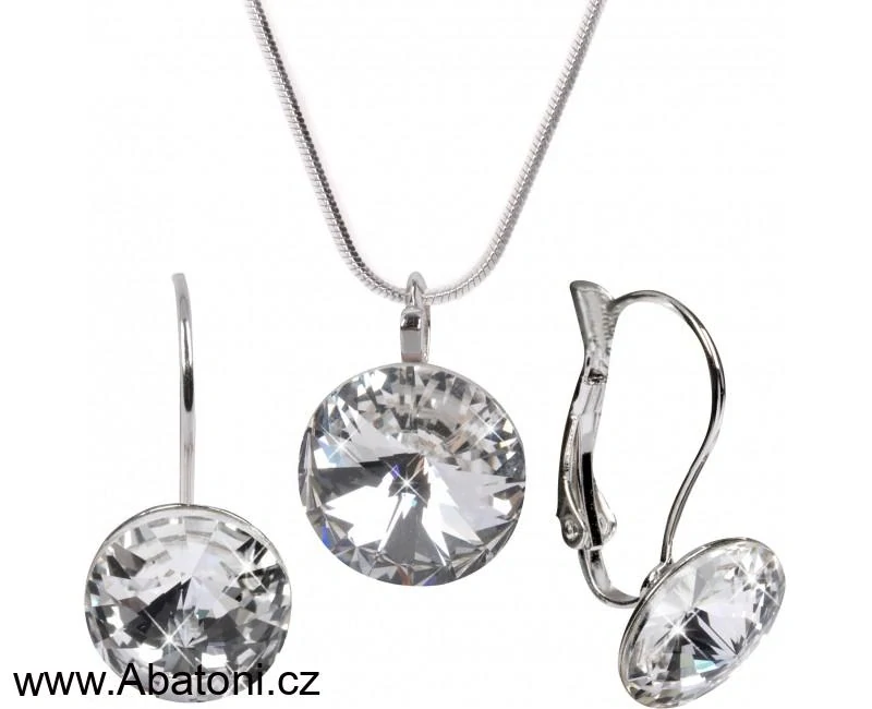 Swarovski Elements Rivoli vlepený krystal 12mm - Ocelové náušnice pecky puzety červené kulaté 51037.3 Light Siam (červená)