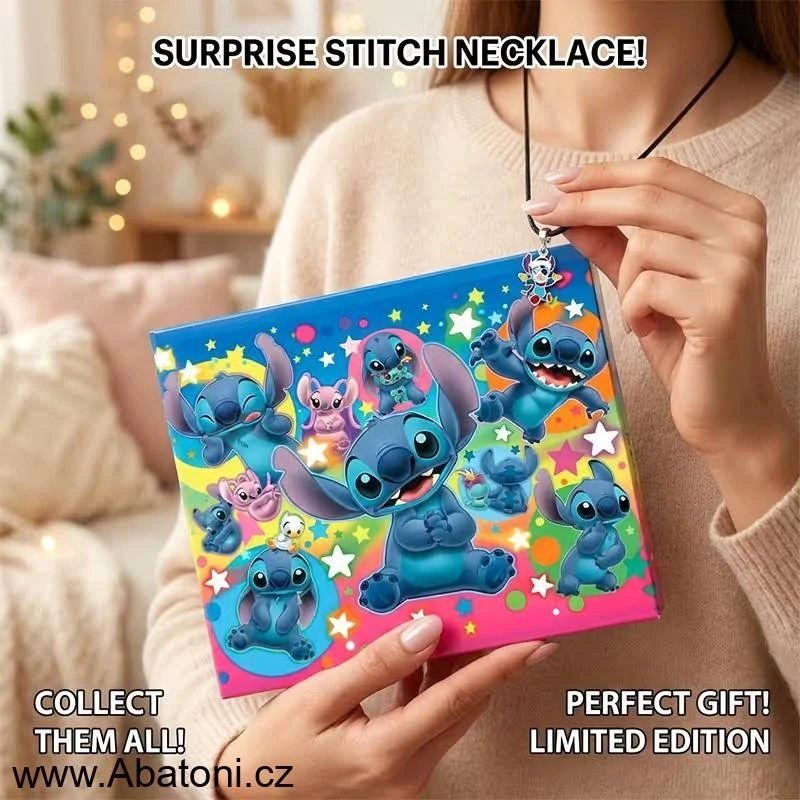Abatoni Vánoční Adventní kalendář Lilo & Stitch se 2 náramky a 22 přívěsky