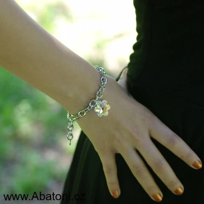 Swarovski Elements Snowflake krystal 20mm - Stříbrná sada (set, souprava) náušnice a přívěsek s řetízkem bílá duhová vločka, sněhové vločky 34221.1 Crystal AB (bílá, křišťálová, duhová, měňavá) 