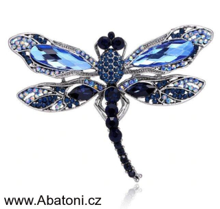 Gaira® Brož Vážka 307265 modrá - blue dragonfly