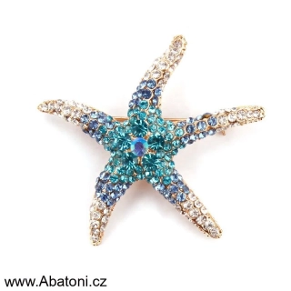 Gaira® Brož Hvězdice 312212-18 modrá - blue star fish