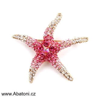 Gaira® Brož Hvězdice 312212-14 růžová - pink star fish