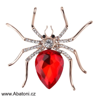 Gaira® Brož Pavouk 312934 Gold červený - red spider