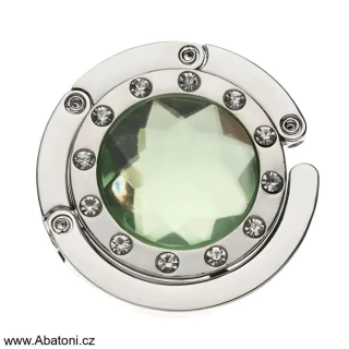 Gaira® Háček na kabelku 70814-42 kolečko se zeleným krystalem - green circle