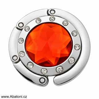 Gaira® Háček na kabelku 70814-26 kolečko s červeným krystalem - red circle