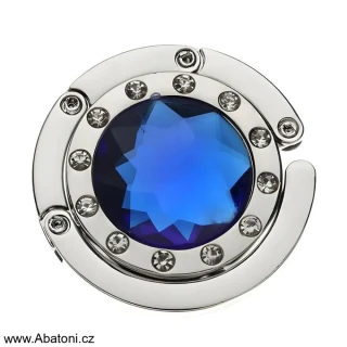 Gaira® Háček na kabelku 70814-18 kolečko s modrým krystalem - royal blue circle