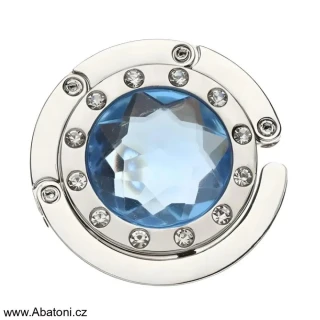 Gaira® Háček na kabelku 70814-28 kolečko se světle modrým krystalem - aquamarine blue circle