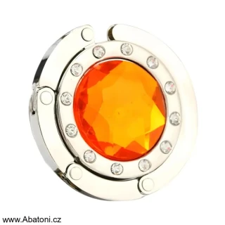 Gaira® Háček na kabelku 70814-20 kolečko s oranžovo žlutým krystalem - orange yellow circle